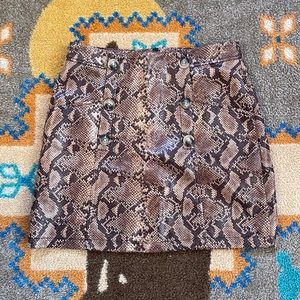 Snakeprint Skirt